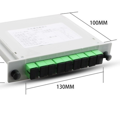 ファイバータイプ G657A 1x8 SC APC PLC カセット 信号伝送のための光ファイバースプリッター
