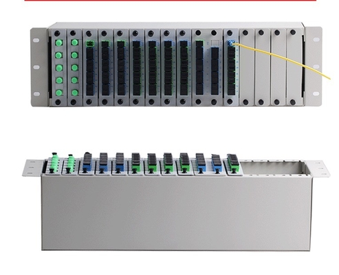 1x2 1x4 1x8 16 スロット 光ファイバー PLC LGX スプリッター シャーシ 3U 19 &quot;ラックマウント