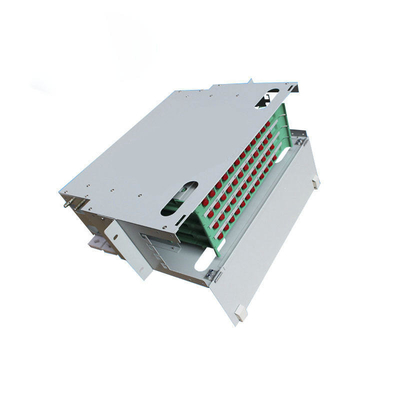 プラスチックの光ファイバースプライスケーブル ODF 48ポートフルロードトレイとSC/UPCアダプター