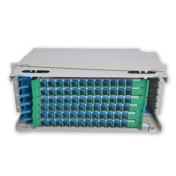 プラスチックの光ファイバースプライスケーブル ODF 48ポートフルロードトレイとSC/UPCアダプター