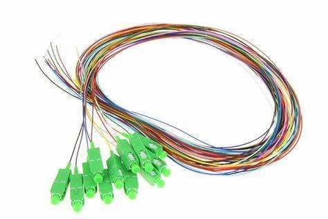 出口 0.9mm LSZH 光ファイバーピグテイル 12コード 1.5 2.0 3.0 挿入損失 ≤0.3dB 3