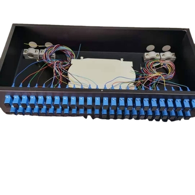 PLCスプリッタ 1U 19&quot; 24ポート SC/APC 1 24 ワイヤレスLANネットワークのための光ファイバースプリッタ