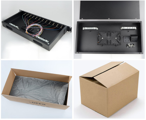 PLCスプリッタ 1U 19&quot; 24ポート SC/APC 1 24 ワイヤレスLANネットワークのための光ファイバースプリッタ