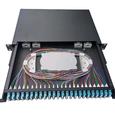 高誘導 dB ≥55 24ポート SC/APC ワイヤレス LAN ネットワーク用ファイバーケーブルスプリッタ