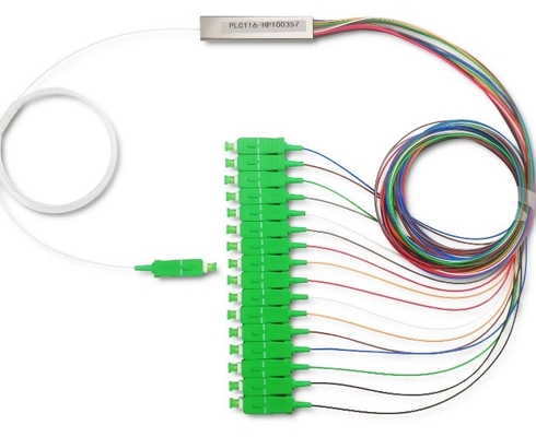 FTTH マイクロ鋼管型 1x16 SC APC ファイバーオプティック PLC スプリッター