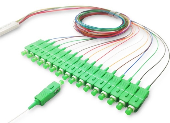 FTTH マイクロ鋼管型 1x16 SC APC ファイバーオプティック PLC スプリッター
